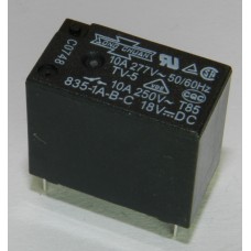 835-1A-B-C 18VDC, Реле электромагнитное 18В, 10А, 1 нормально-разомкнутый