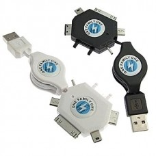 Шнур для мобильных устройств, USB, 6 разъемов(65см)