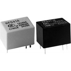 HFD41-12VDC-HS, реле электромагнитное 12В, 1А,  миниатюрное, 1 переключающий контакт