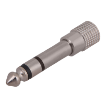 Переходник штекер 6.3мм стерео, гнездо 3.5мм моно  (металл)