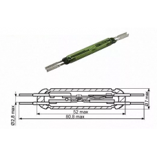 МКС-52201 гр.А, геркон, нормально-разомкнутый, 2А 220В